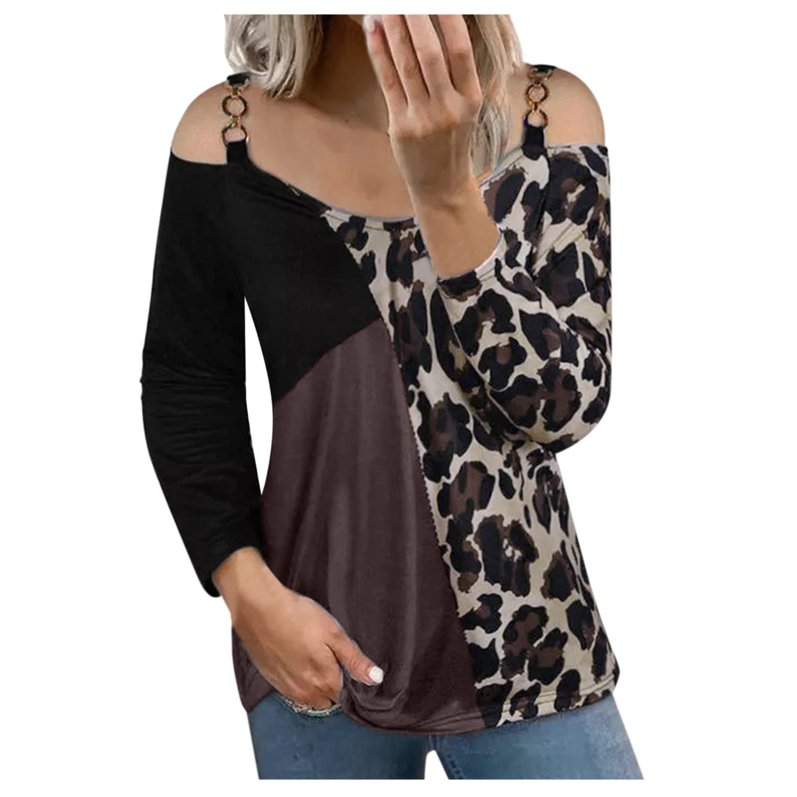 Women's Velcro V-Neck Knit Tops - Fashionable Leopard Print Blouse with Short Sleeves | Sexy Summer Tops for Casual Wear, Date Nights & Beach Outfits