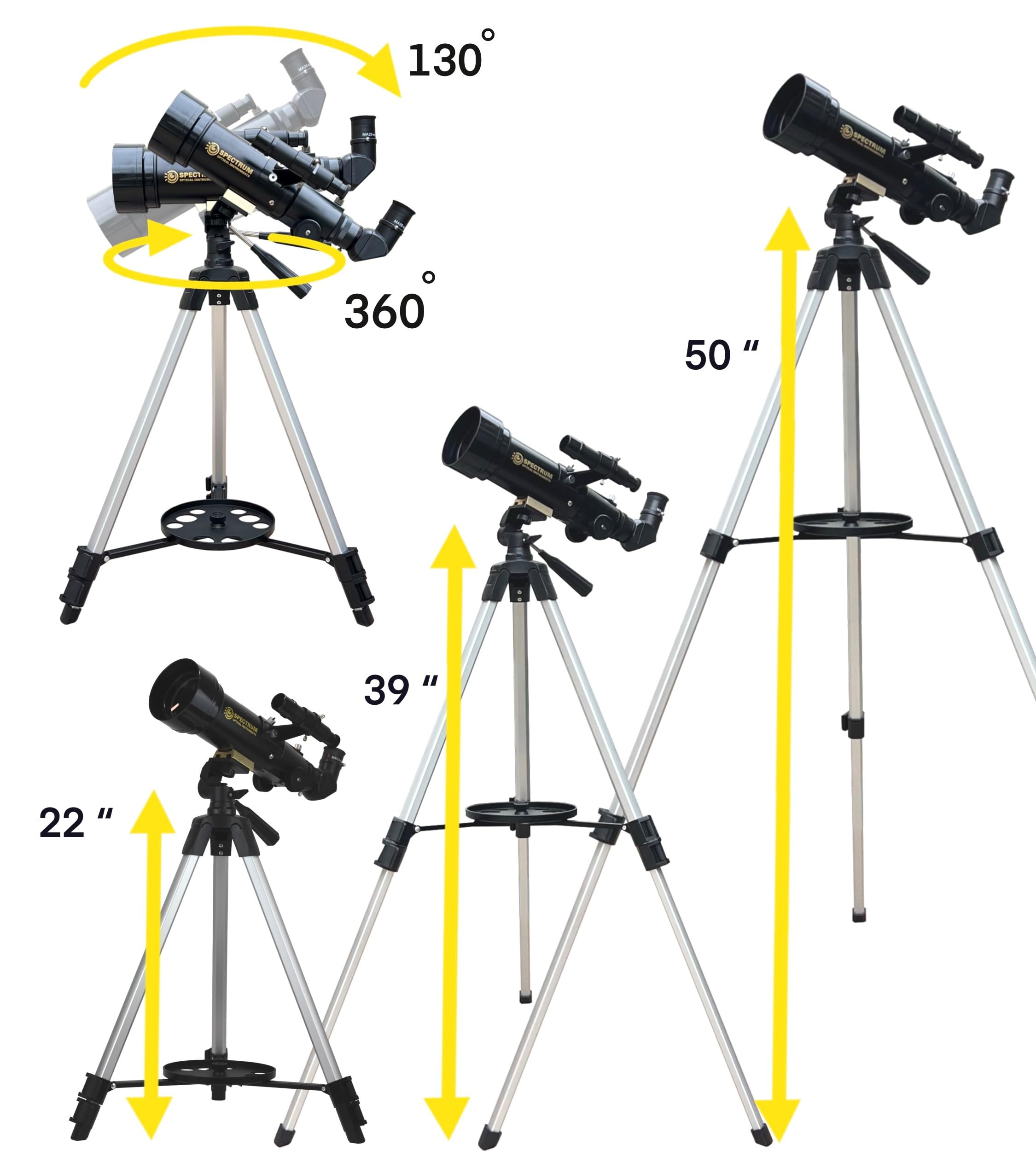 Premium 70mm Aperture Refractor Telescope for Kids & Adults - Astronomy Telescope with Carry Bag & Phone Adapter | Perfect for Stargazing, Moon Observation & Outdoor Exploration (Ages 8+)