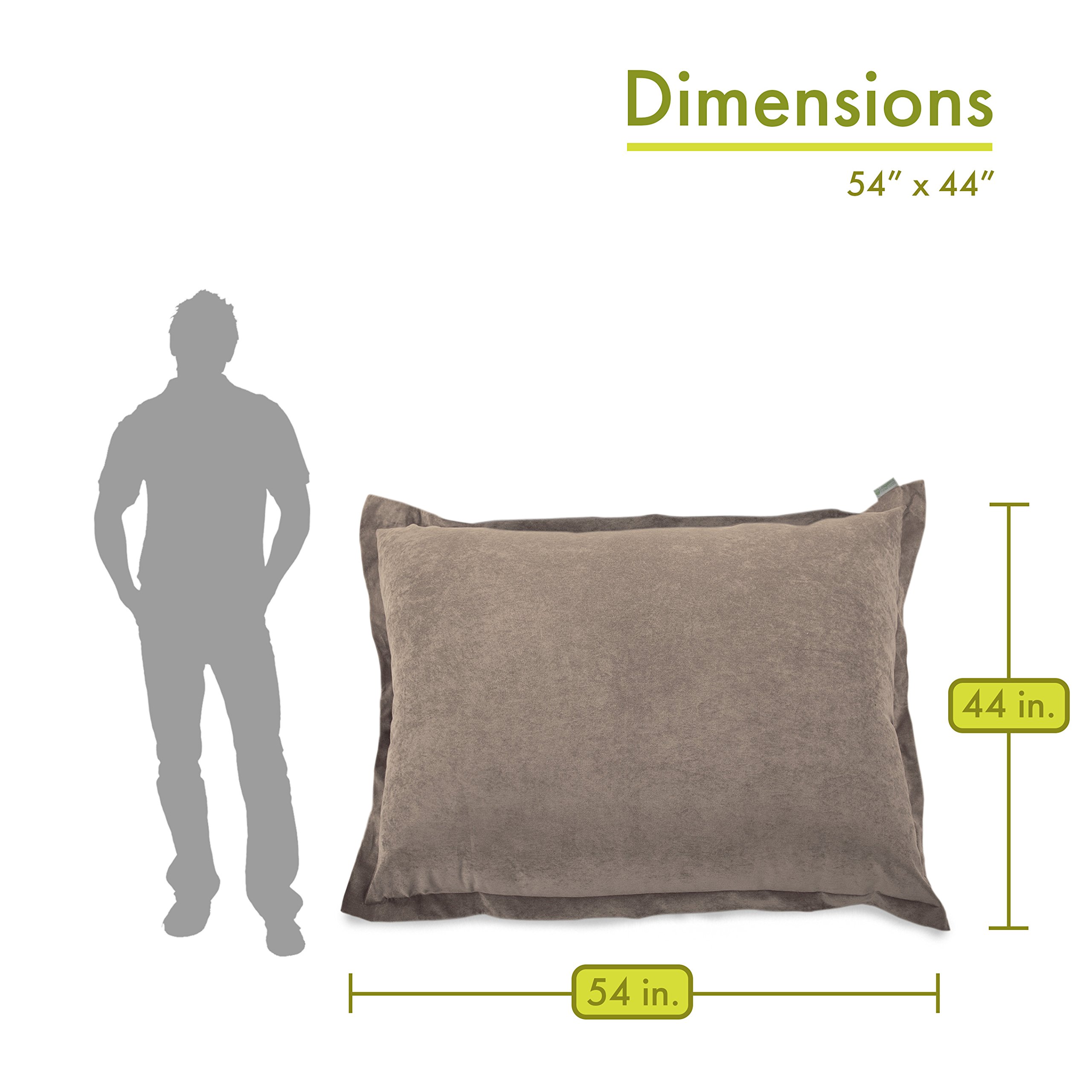 Majestic Home Goods Villa Floor Pillow with Pearl Accents - Soft & Stylish Floor Cushion for Living Room, Bedroom, or Nursery - Perfect for Lounging, Meditation & Cozy Seating
