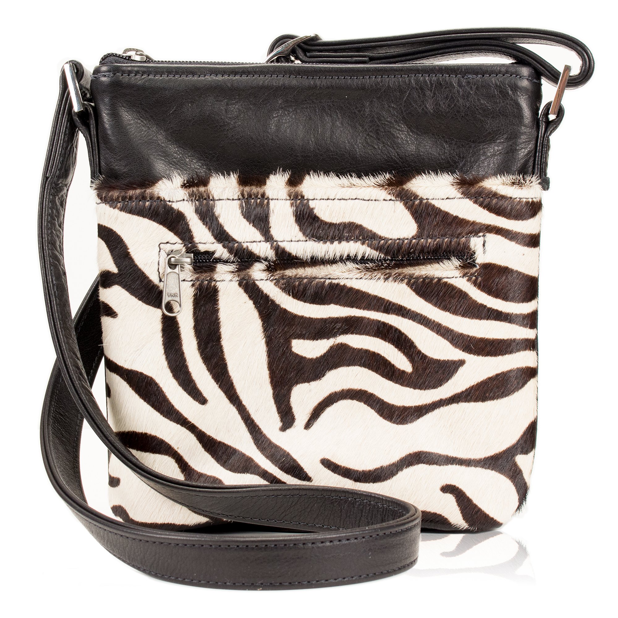 Genuine Furry Cowhide Animal Print Crossbody Purse - Handmade Leather Shoulder Bag for Women, Perfect for Casual Outings, Shopping & Travel Accessories