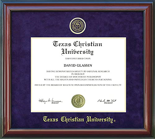 Texas Christian University (TCU) Diploma Frame with Official School Seal - Perfect for Graduation Gifts, Office Decor & Alumni Memorabilia