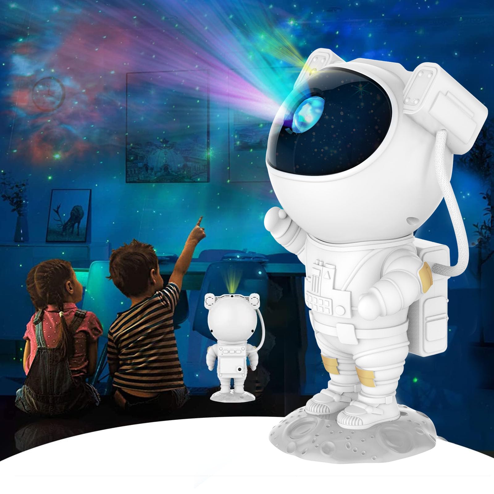 Astronaut Star Projector Night Light for Kids - Galaxy & Nebula LED Projector with Timer & Remote Control | Perfect for Bedroom, Nursery & Relaxation