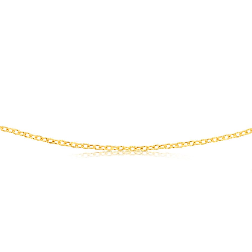 9ct Yellow Gold Belcher 60 Gauge 40cm Chain Necklace for Women - Elegant Jewelry Gift for Birthday, Anniversary & Special Occasions