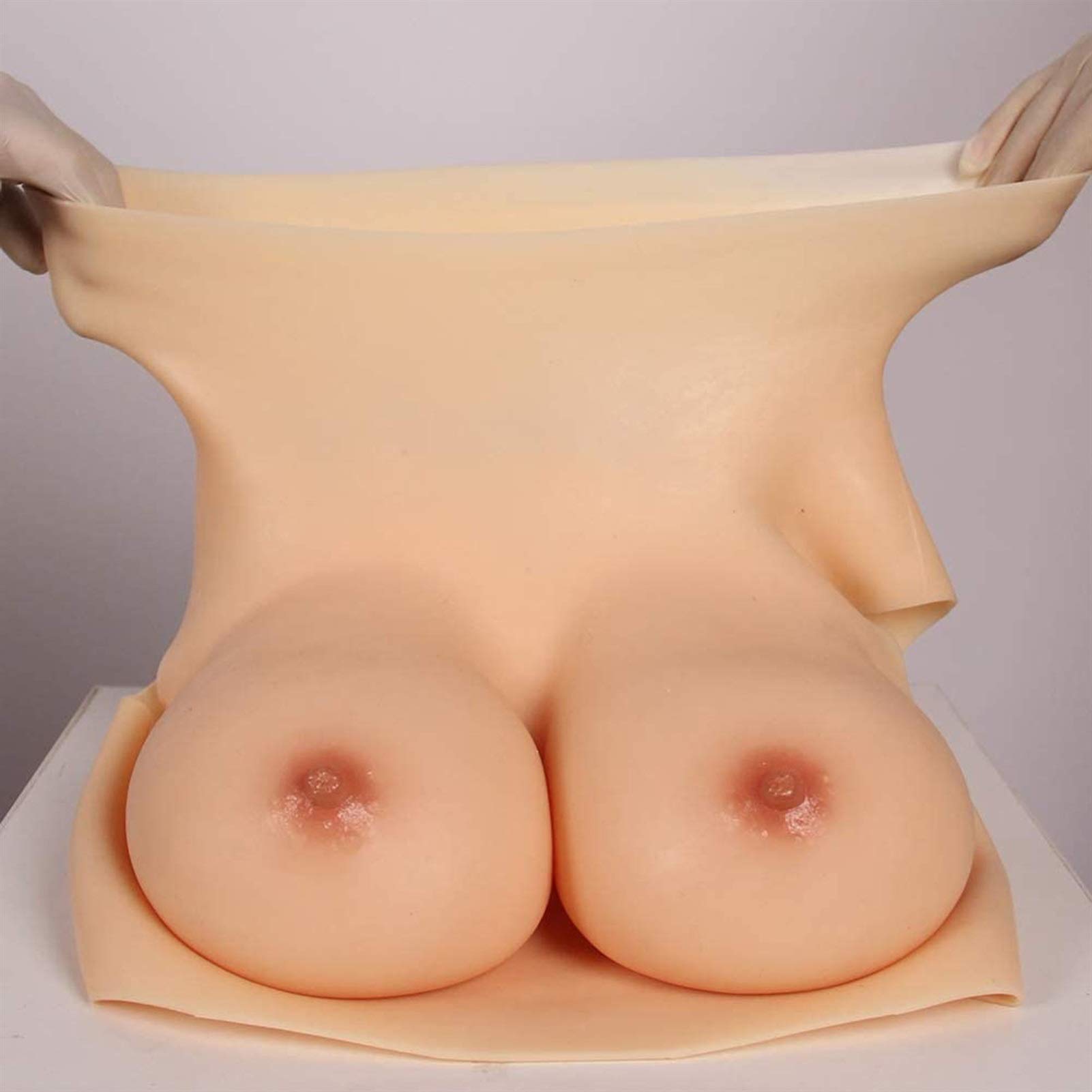 Silicone Breast Forms B-G Cup with Cotton Filler - Natural Looking Fake Breasts for Mastectomy Bras, Crossdressing, Cosplay & Drag Queen Performances - Comfortable & Realistic for Men & Women (Perfect for Daily Wear, Costume Parties & Gender Transition)