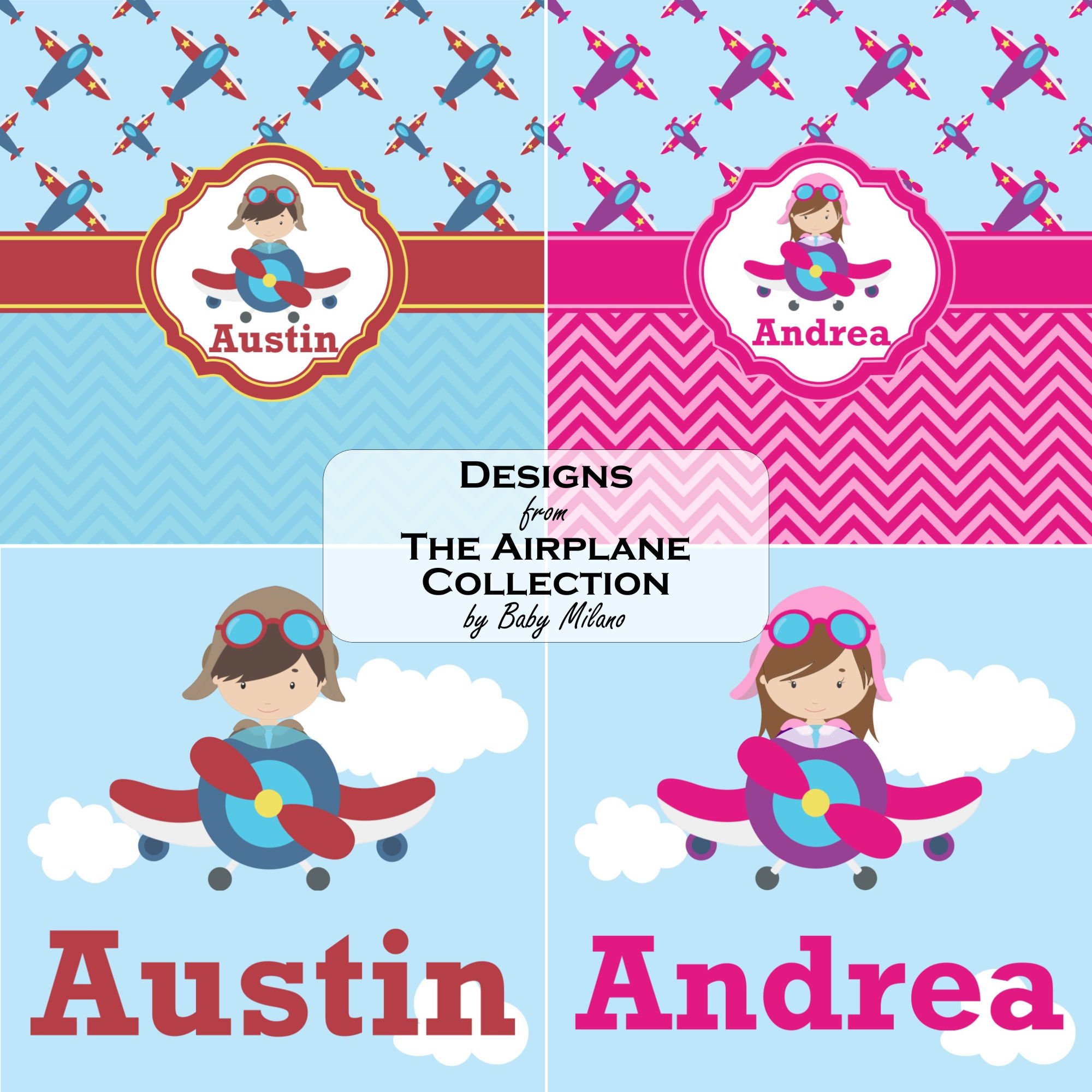 Custom Personalized Airplane & Girl Pilot Luggage Tag - Engraved Name/Text - Perfect for Travel, Suitcases, Backpacks & Kids' Bags