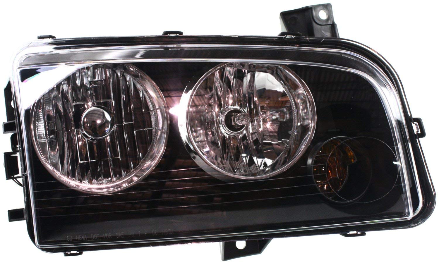 Garage-Pro Driver & Passenger Side Headlight Assembly for 2006-2007 Dodge Charger | Halogen Replacement with Bulbs | Fits Models Produced Before Nov 2006 | Replaces OEM Part# 4806164AF/4806165AF | Perfect for Night Driving & Auto Restoration Projects