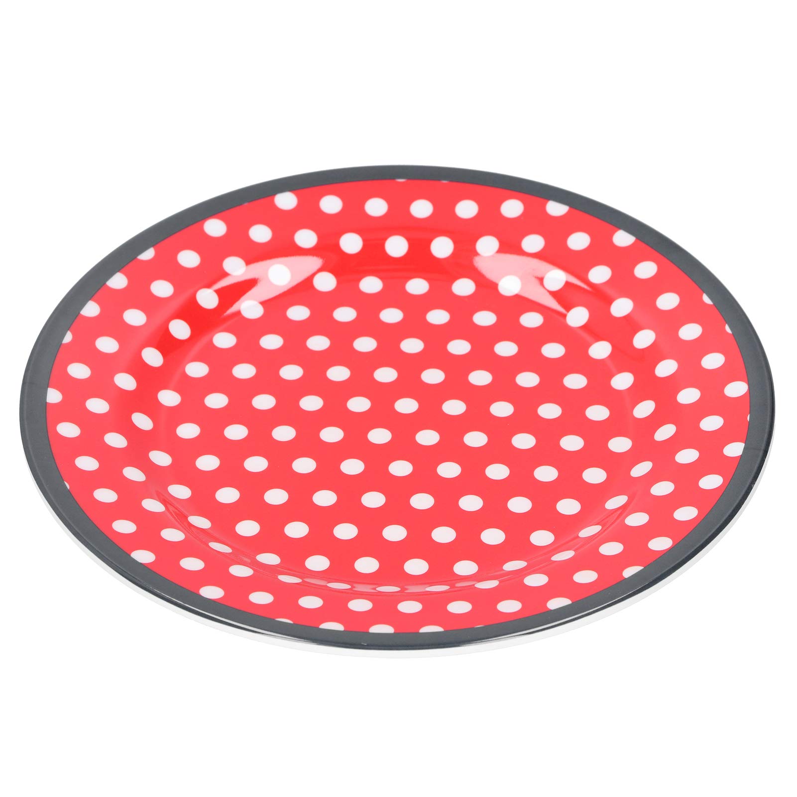 4-Piece 9-Inch Melamine Dessert Plates Set - Durable & Lightweight Salad, Snack & Appetizer Dishes for Home, Restaurant, Party, Hotel - Perfect for Ice Cream, Cake, Fruit & More