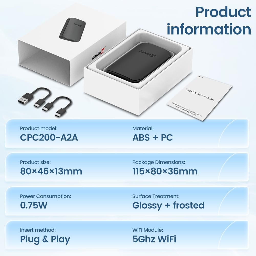 Wireless Android Auto Adapter - Easy Setup & Auto Connect for Cars