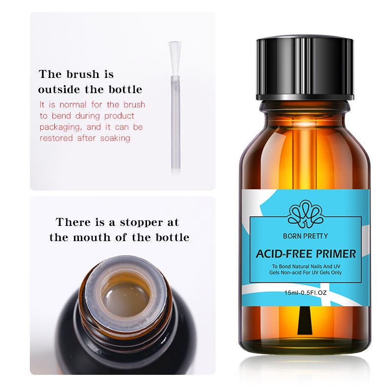 2-Pack Nail Primer & Dehydrator Set - 15ml Each for Professional Nail Prep - Perfect for Gel, Acrylic & Dip Powder Manicures at Home or Salon