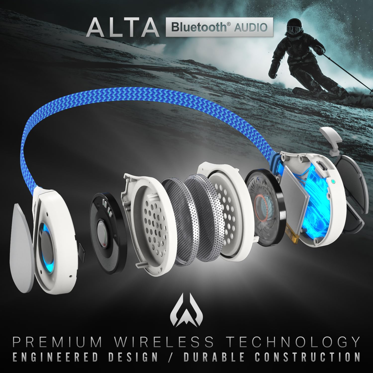 Wildhorn Alta Wireless Bluetooth Headphones - HD Sound for Ski & Snowboard Helmets | Glove-Friendly Controls, Built-in Mic for Hands-Free Calls | Perfect for Winter Sports & Outdoor Adventures