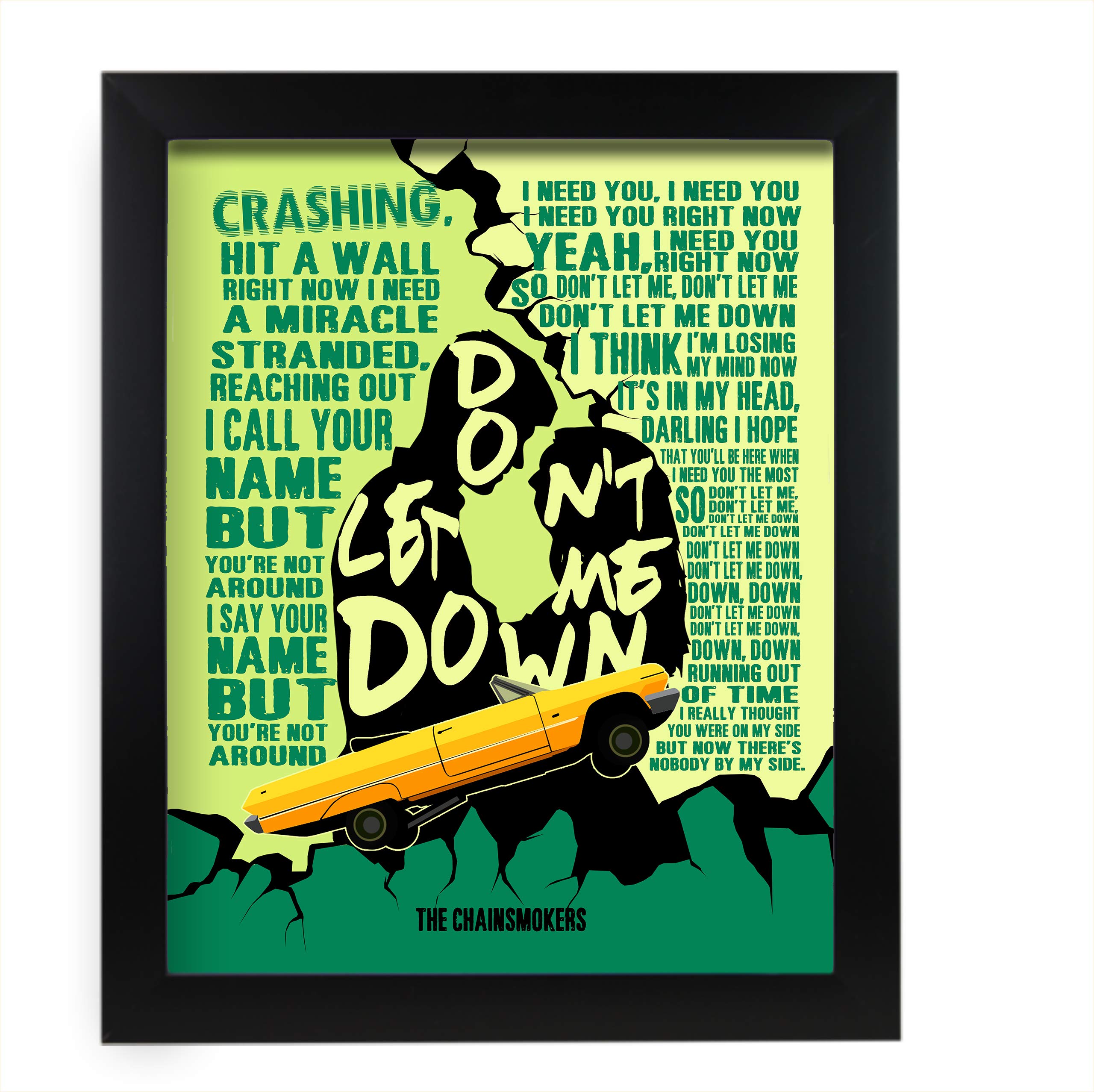 The Chainsmokers Music Poster - 'Don't Let Me Down' Love Song Wall Art for Living Room, Bedroom, Bar & Man Cave Decor | Aesthetic Unframed Print 11x14 | Perfect for Music Lovers & Home Styling