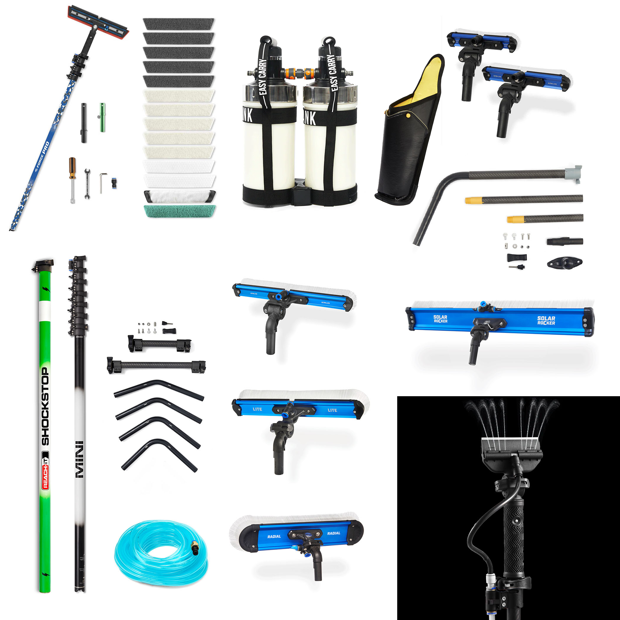 REACH Professional Extendable Pole Pack - Telescopic Pole for Cleaning, Painting & Maintenance - Perfect for High Ceilings, Walls & Hard-to-Reach Areas
