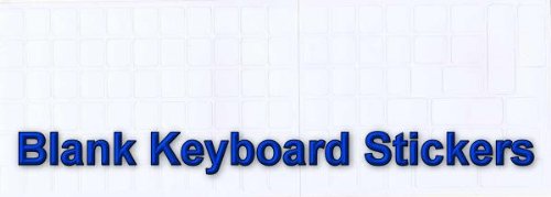 Blank Keyboard Decals - White Background for Custom Keyboards