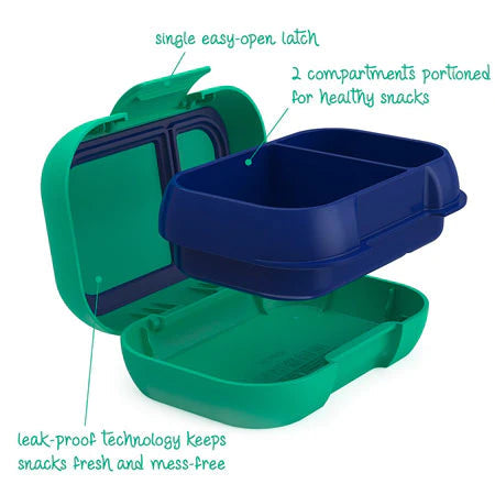 Bentgo Kids Snack Box - Leak-Proof Bento Lunch Box for School, Travel & Picnics | Durable Plastic Food Container with Compartments | Red