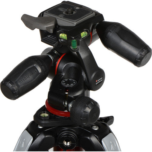 Manfrotto 055 AL Professional Aluminum Tripod with 3-Way Pan/Tilt Head - Perfect for Photography, Videography & Outdoor Shooting