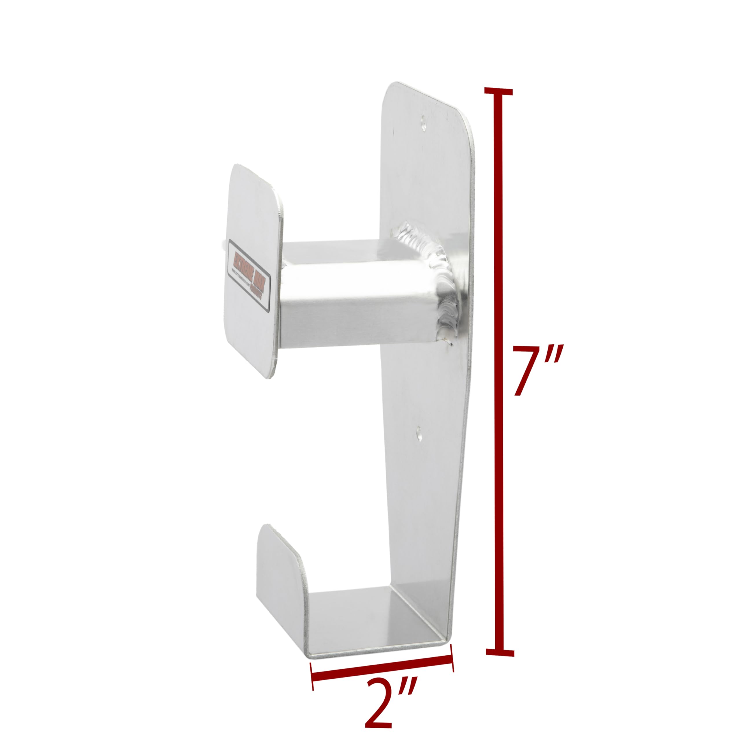 Extreme Max 5001.6288 Heavy Duty Aluminum Double Utility Hook - Silver for Garage, Workshop, Trailer & Storage Organization | Perfect for Hanging Tools, Gear & Equipment