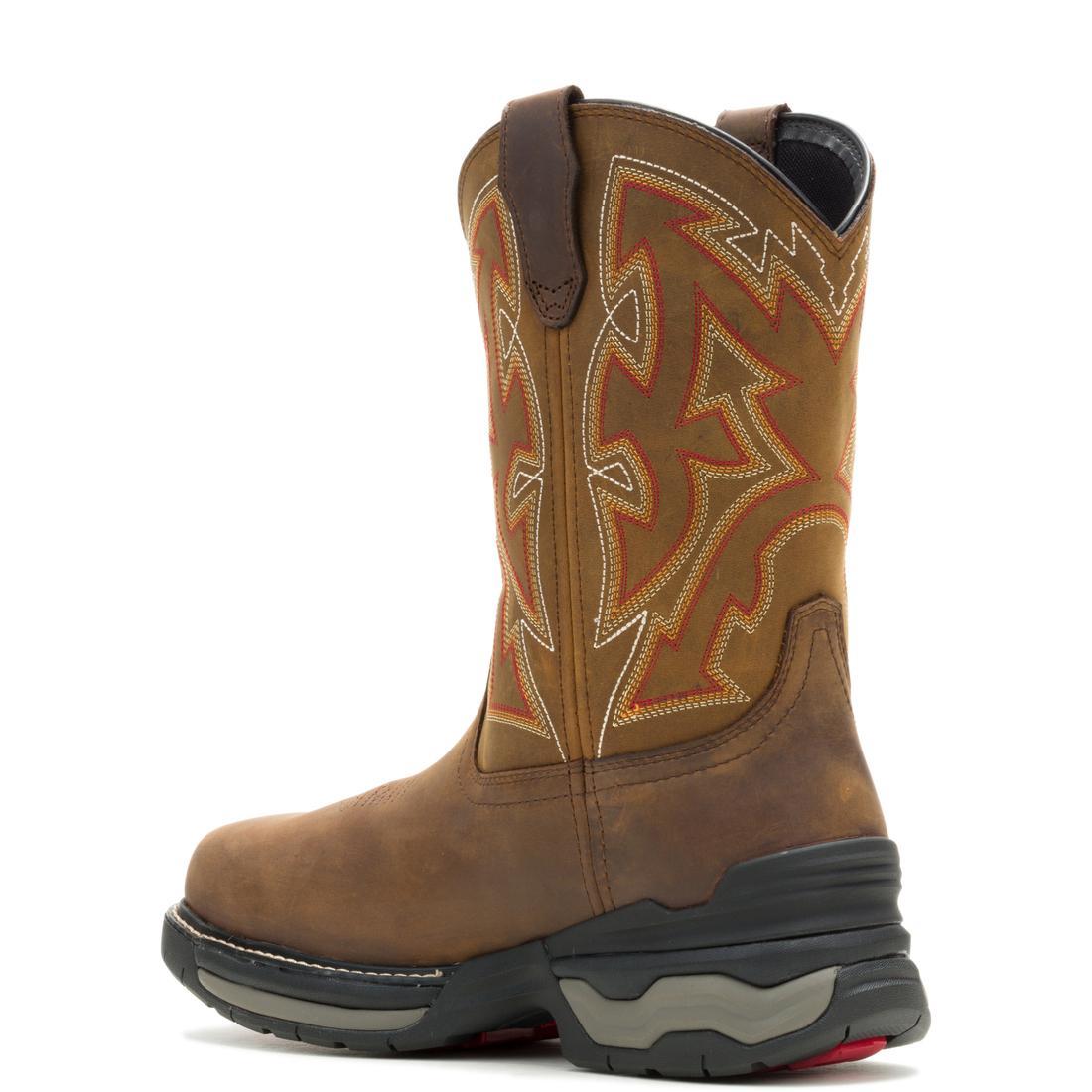 Rancher Infnty CarbonMax Slip Resistant Pull On Work Boots for Men - Dark Tan - Durable Comfort for Construction, Farming & Outdoor Work