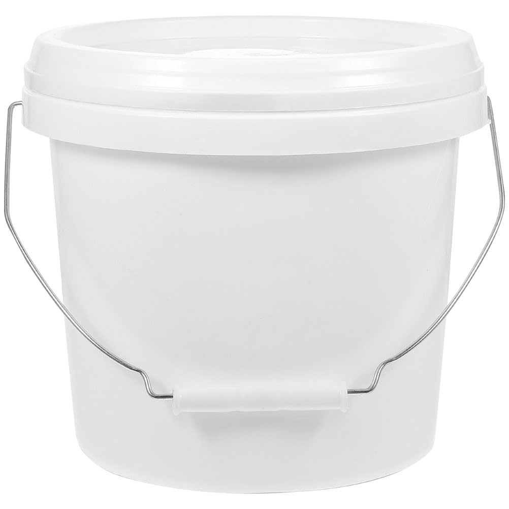 8L Plastic Paint Pail with Metal Handle - Airtight Seal Paint Bucket for Storage, Arts & Crafts, DIY Projects - Perfect for Home Painting, Workshop Use, and Hobby Supplies