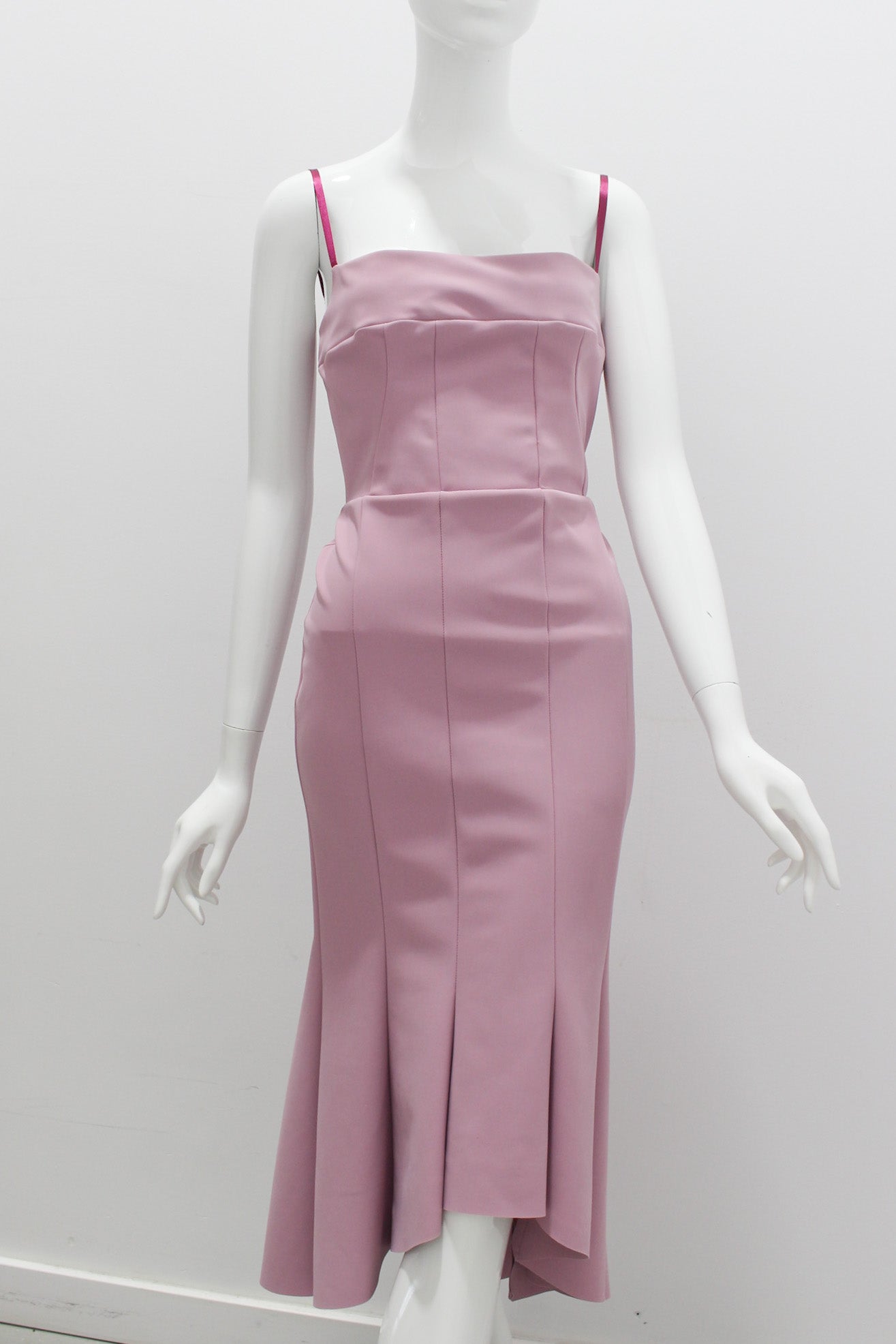 Greta Constantine Vienna Spaghetti Strap Asymmetrical Skirt Dress for Women | Elegant Cocktail Party & Evening Wear | Flowy Midi Dress for Special Occasions