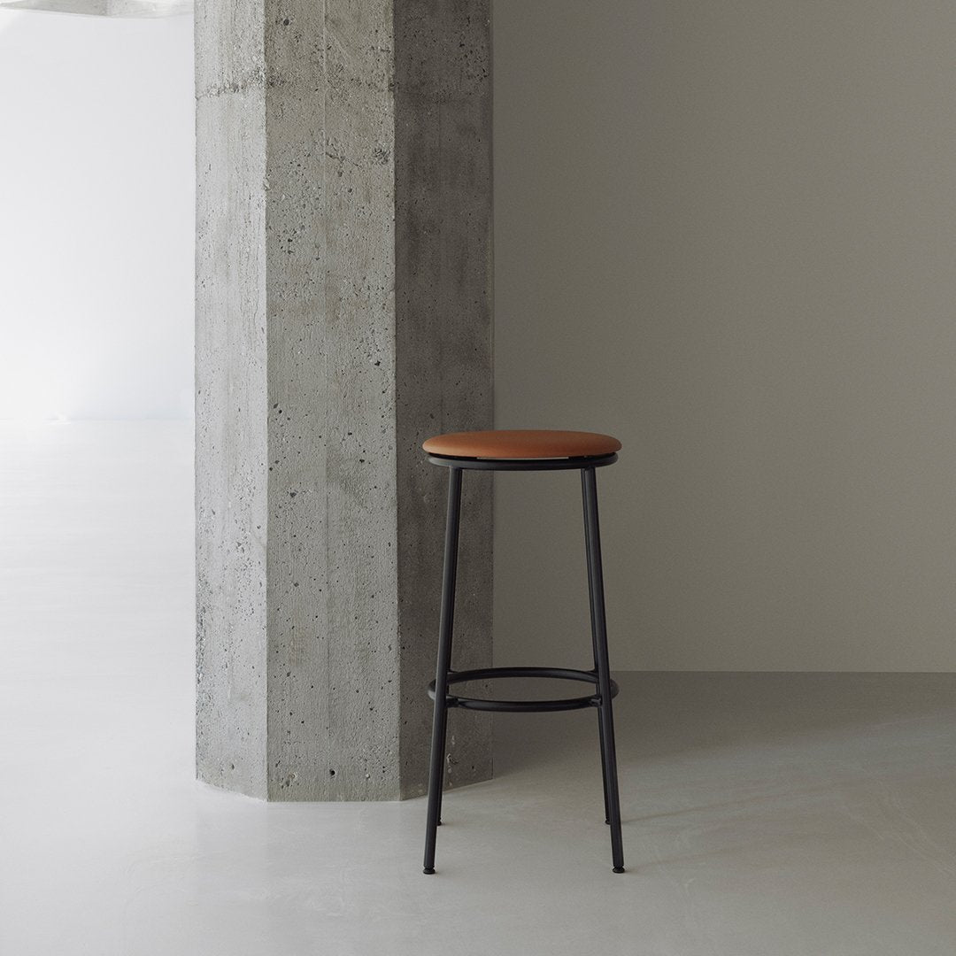 Circa Bar Stool - Upholstered Counter Height Stool with Padded Seat - Modern Kitchen & Bar Furniture for Home, Restaurant, and Cafe Use