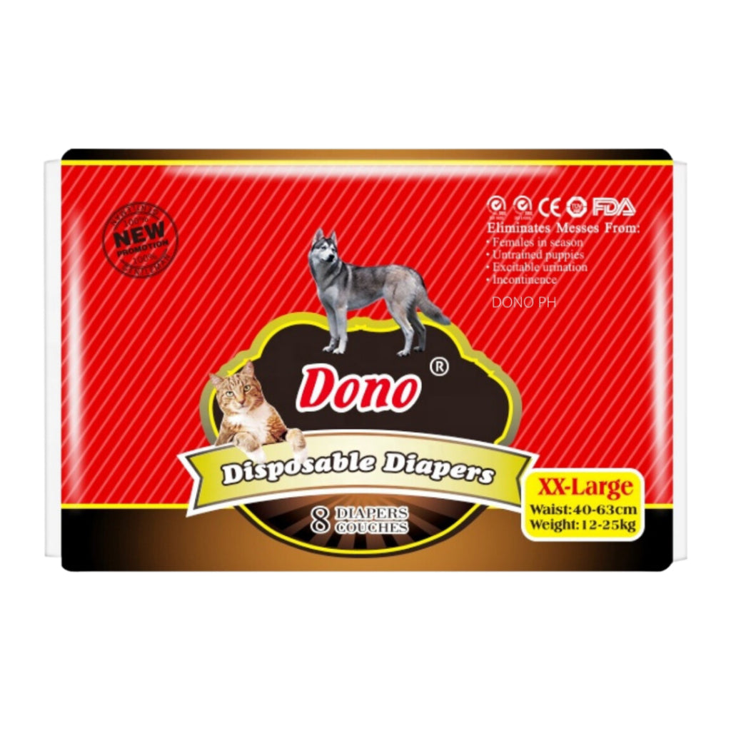 **Dono Pet Disposable Puppy Diapers for Male & Female Dogs - Absorbent & Leak-Proof - Perfect for House Training, Travel & Incontinence Care**