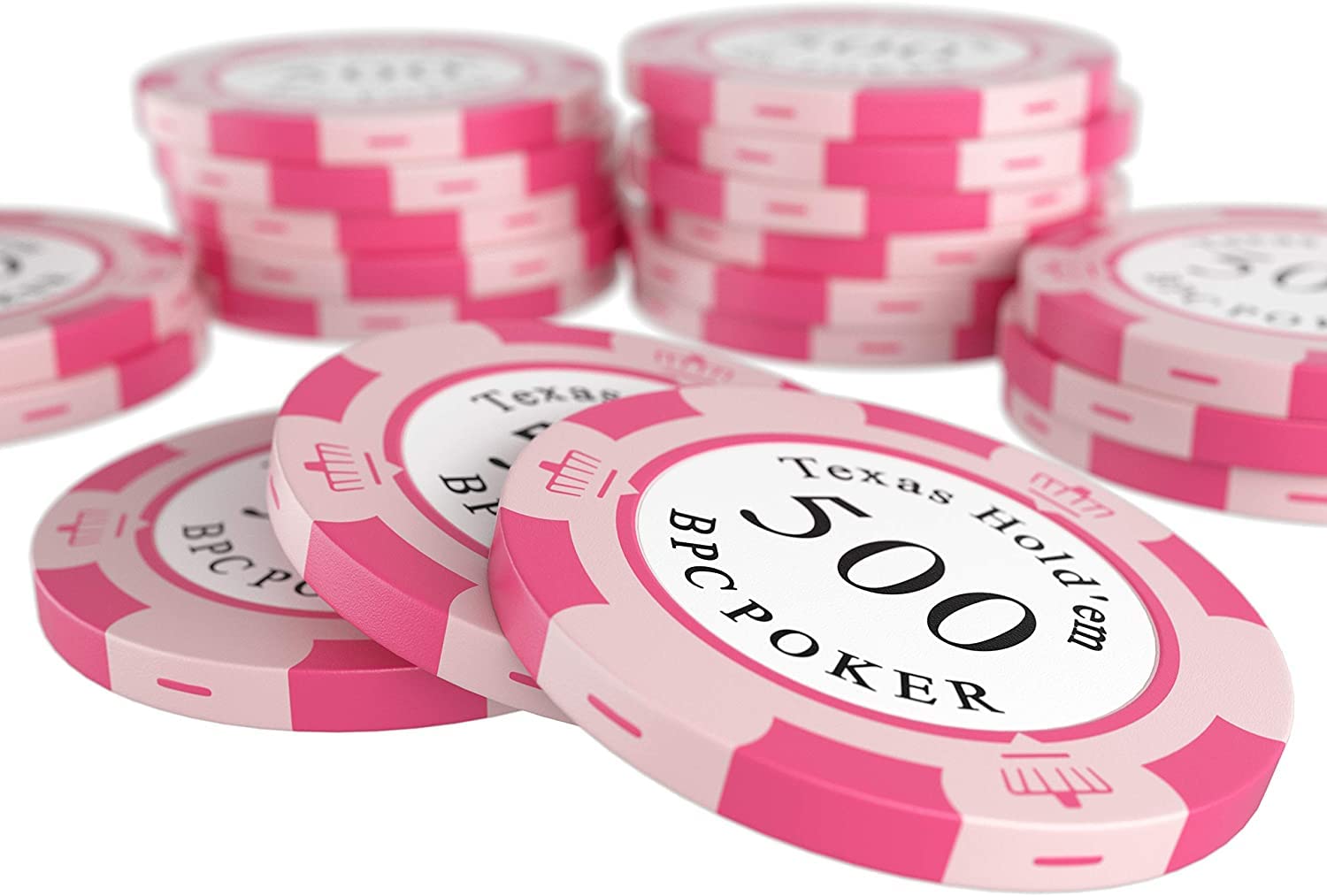 Premium 500 Clay Poker Chips Set with Cards, Dice, Dealer Button & Travel Case – Complete Texas Hold'em Kit for Casino Nights, Home Games & Poker Tournaments – Durable Carmela Style Poker Chips for Professional & Casual Play