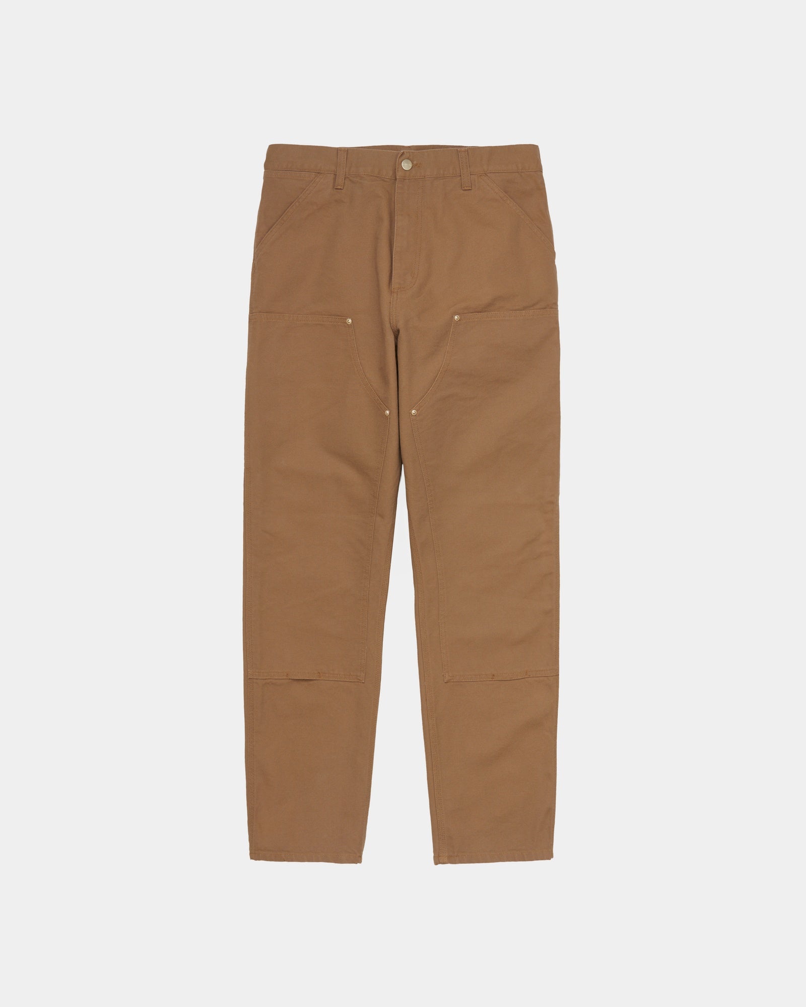 Double Knee Work Pants for Men - Hamilton Brown Rinsed Denim | Durable Workwear for Construction, Carpentry & Outdoor Jobs