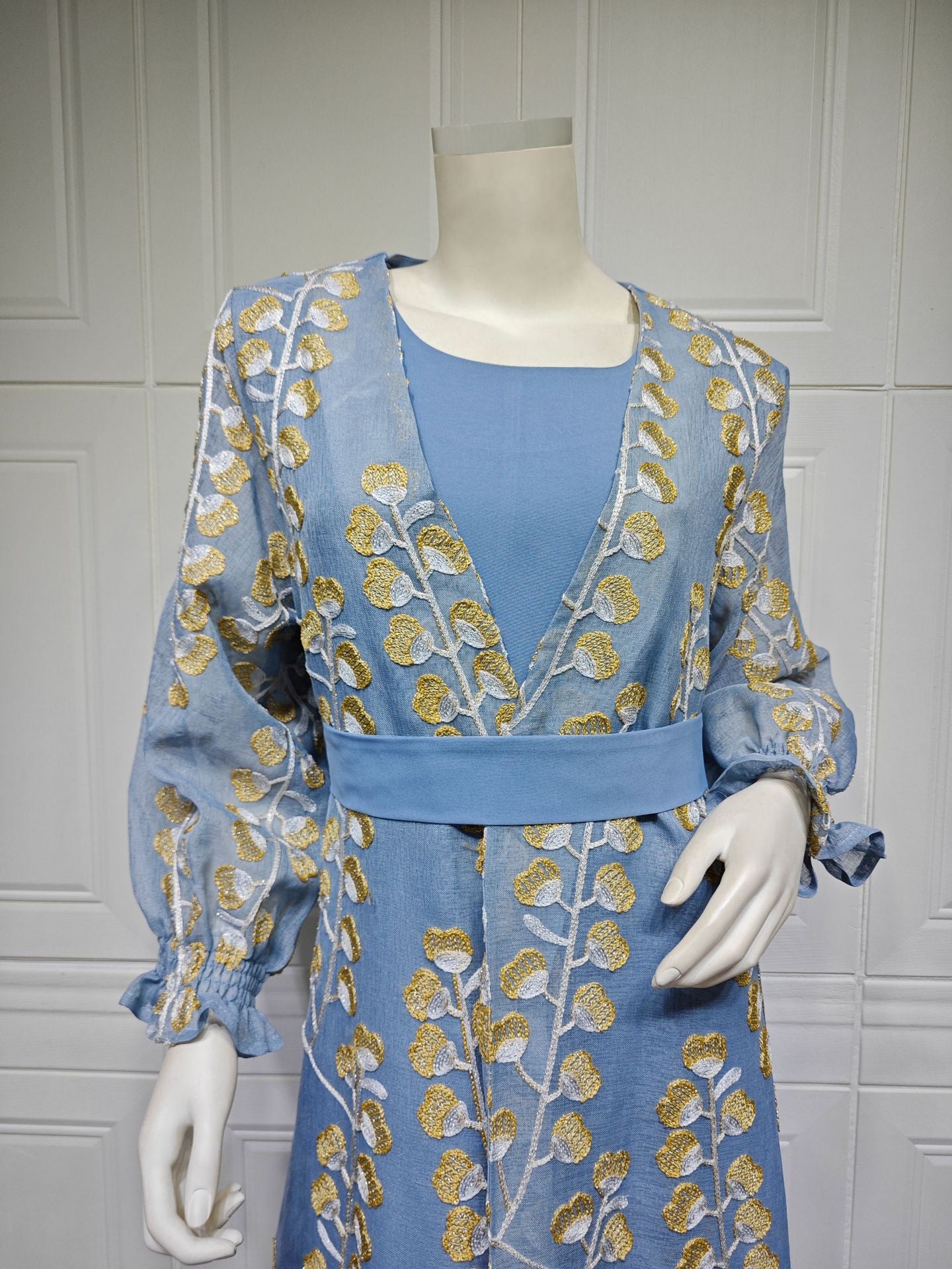 Elegant Ruffled Robe Suit Party Dress for Women - Perfect for Evening Gala, Prom, Cocktail Party & Special Occasions