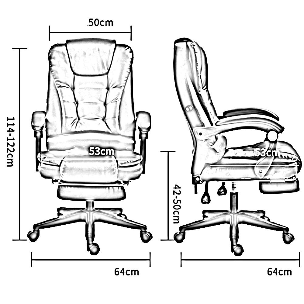 Ergonomic Racing Office Chair with Footrest & Massage - High Back PU Leather Computer Gaming Chair - 330 Lbs Weight Capacity (Khaki) - Perfect for Home Office, Gaming Setup & Workstation Comfort