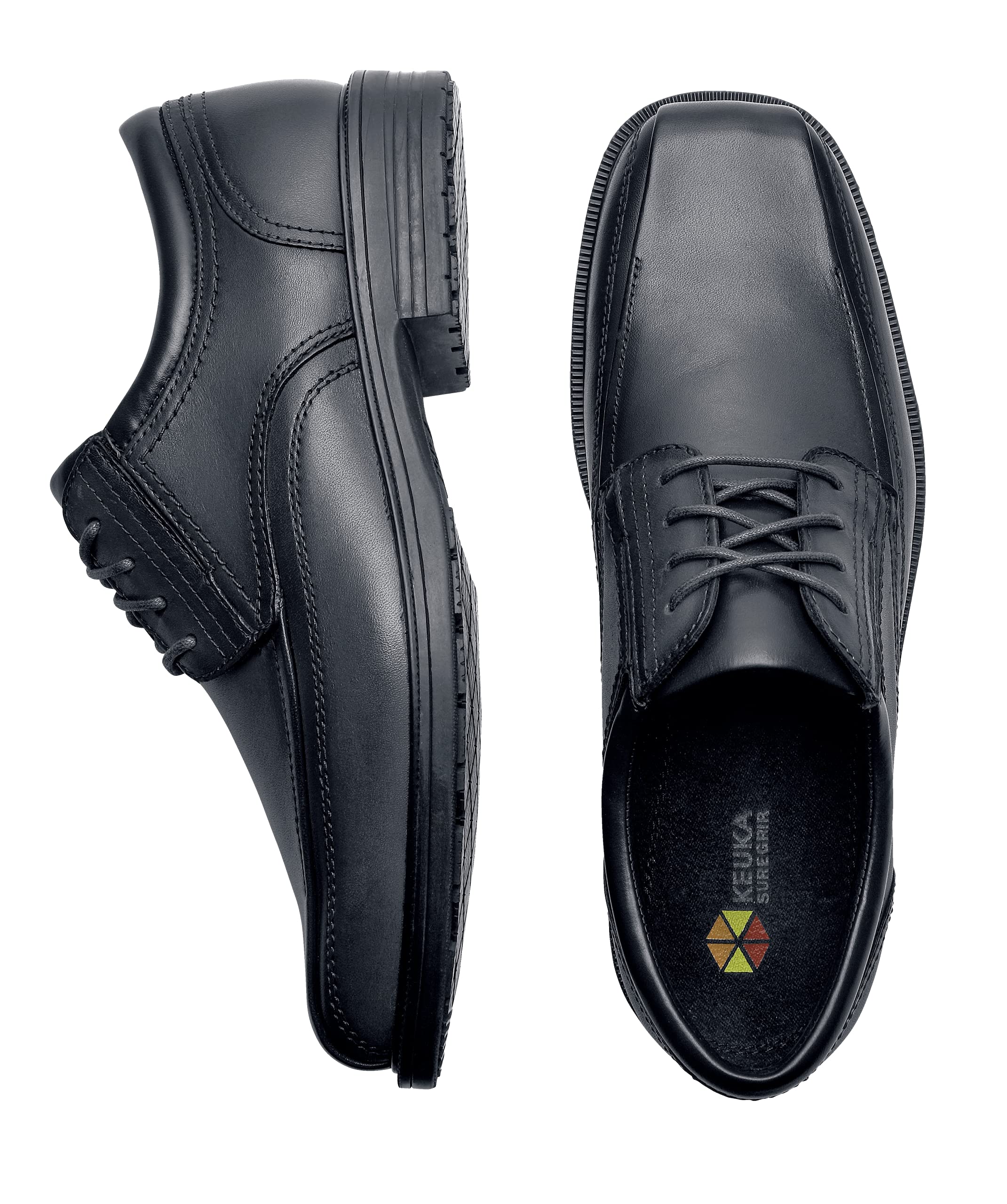 Slip-Resistant Men's Dress Shoes - Non-Slip Safety Oxfords for Work | Professional Black & Brown Formal Shoes for Restaurant, Hotel & Office Workers
