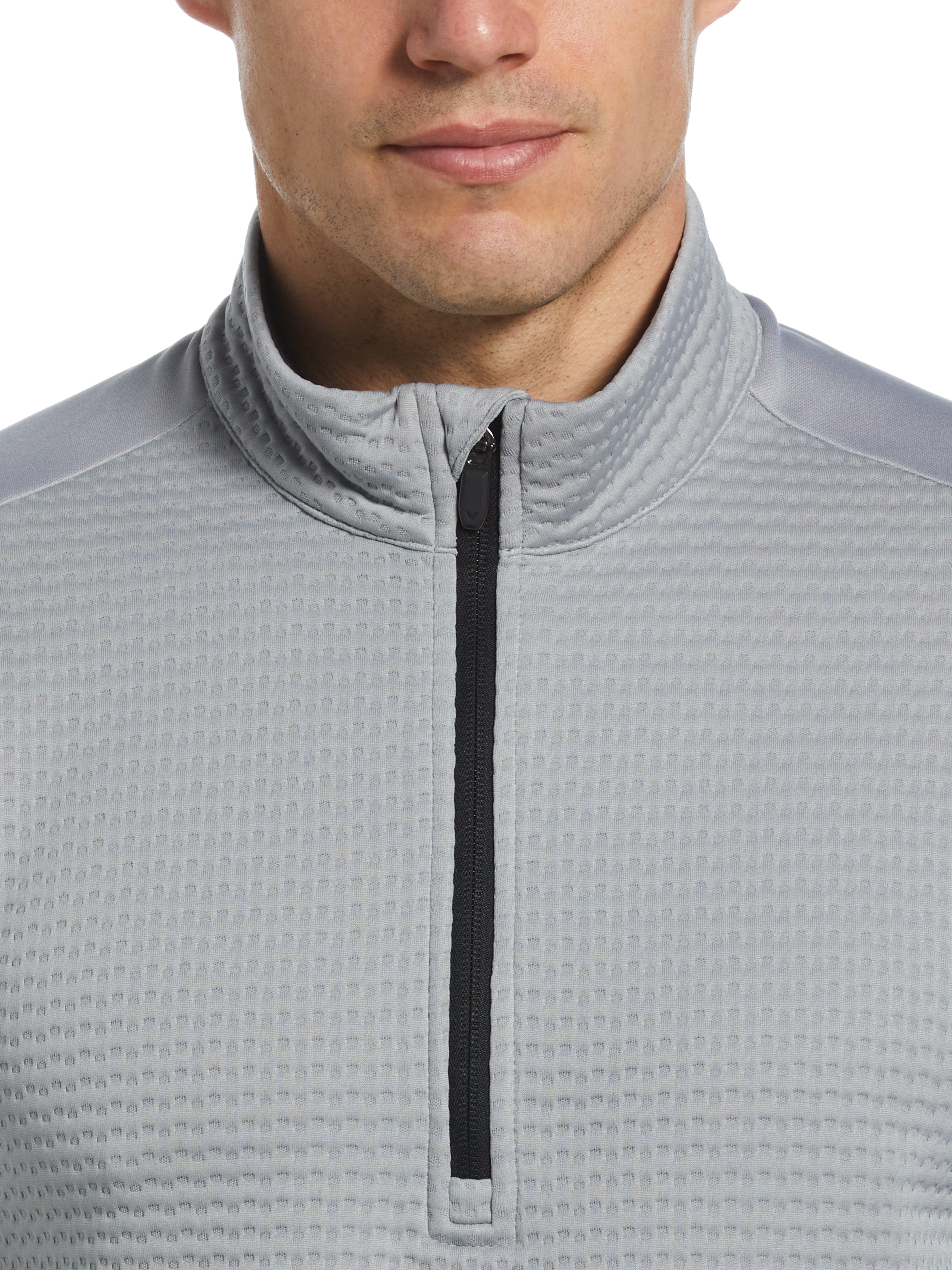Men's Textured 1/4 Zip Golf Pullover Sweater - Lightweight & Breathable for Golf, Casual Wear & Outdoor Activities