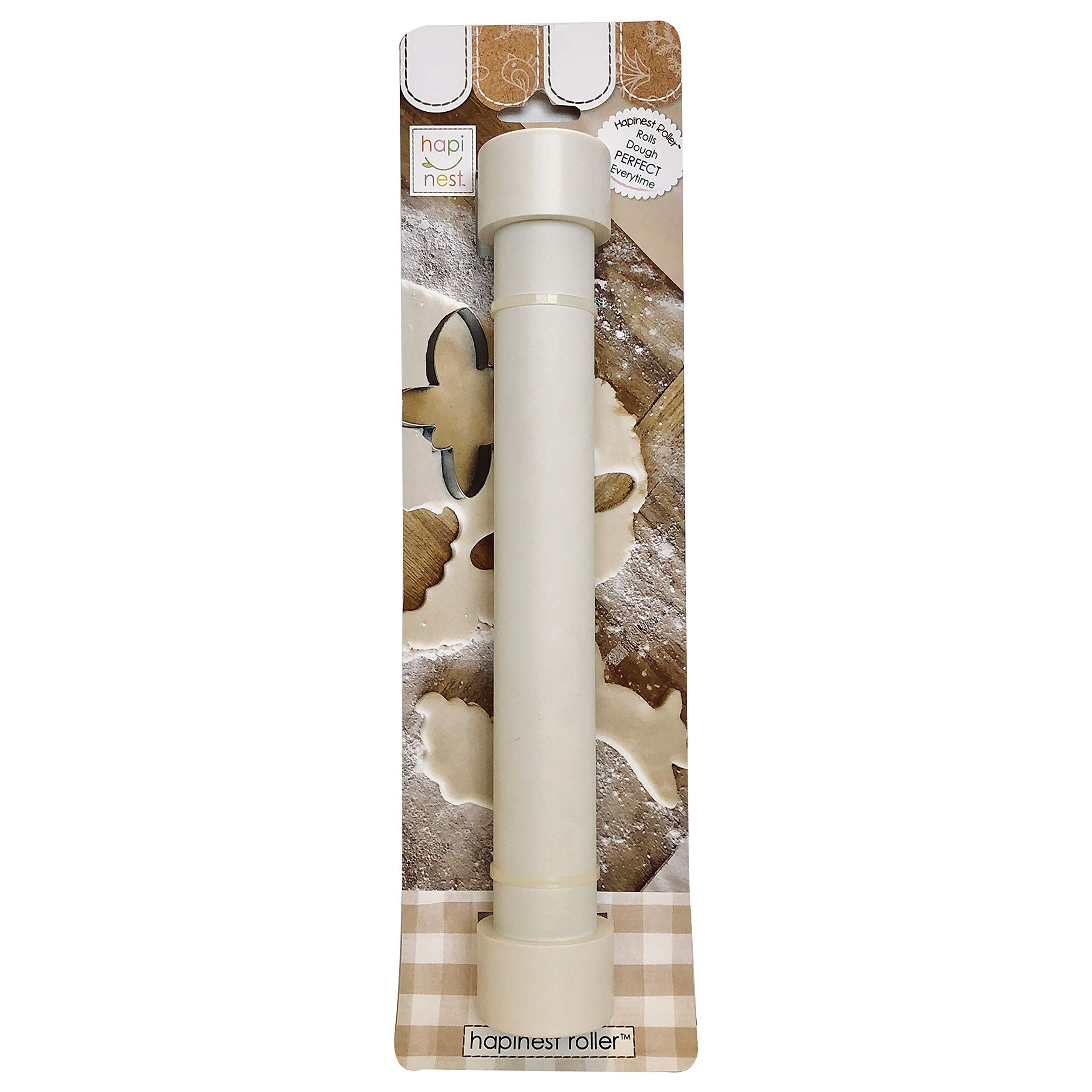 Hapinest Non-Stick Cookie Dough Rolling Pin - Perfect Baking Tool for Cookies, Pastries & Pie Crusts | Ideal for Holiday Baking, DIY Desserts & Kitchen Gifts