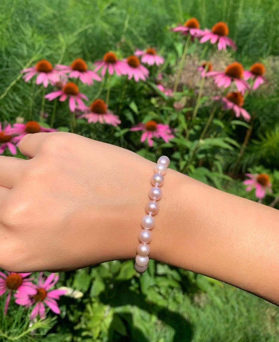 925 Sterling Silver AAAA Pink Freshwater Pearl Bracelet with Silk Knotting & Fishhook Clasp - Adjustable Sizes for Women | Elegant Gift for Anniversary, Wedding & Special Occasions