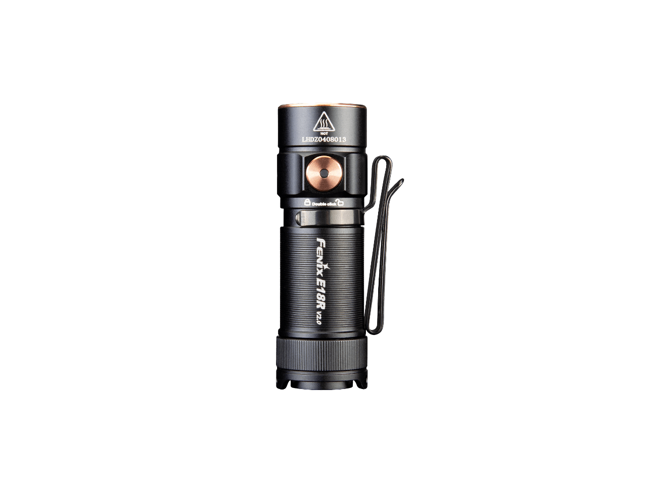 Fenix E18R V2 Rechargeable LED Flashlight - 1200 Lumens, USB-C, Compact EDC Light for Camping, Hiking & Emergency Use