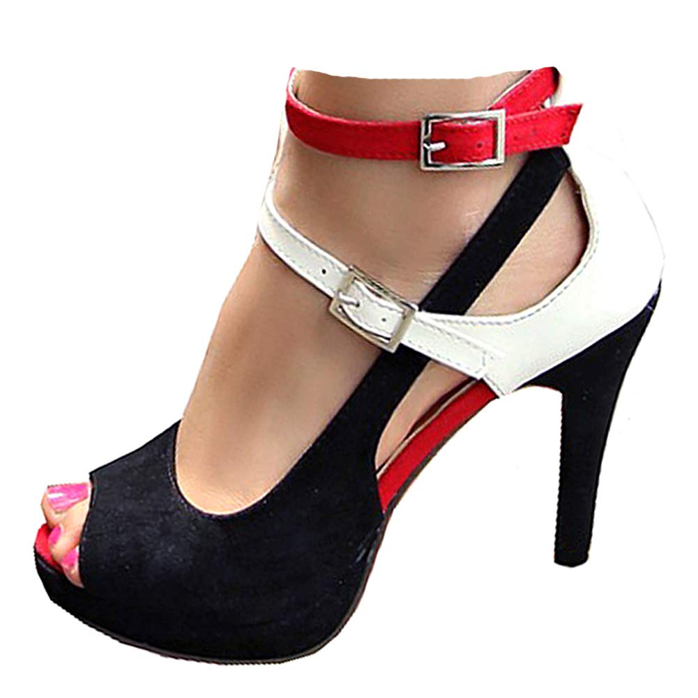 Getmorebeauty Women's High Heel Ankle Strap Sandals - Sexy Dressy Heels for Party, Wedding & Evening Events