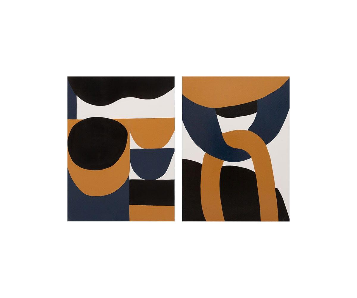 Abstract Geometric Wall Art - A Study in Shapes II - Modern Home Decor for Living Room, Bedroom & Office