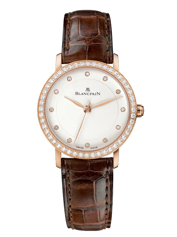 Blancpain Villeret Ultra Slim 18K Red Gold Diamond Ladies Watch - Luxury Women's Timepiece for Formal Events & Special Occasions