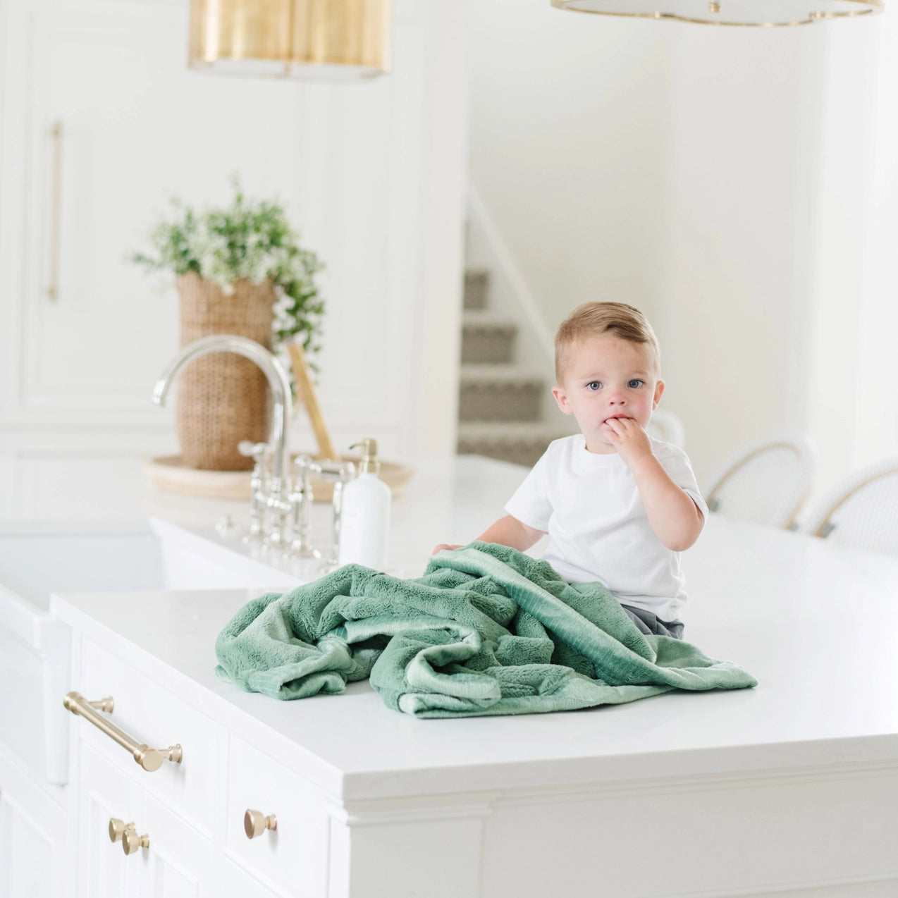 Lush Soft Seagrass Receiving Blankets for Babies - Cozy Swaddle Blankets for Newborns, Infants & Toddlers - Perfect for Nursery, Stroller, Car Seat & Bedtime