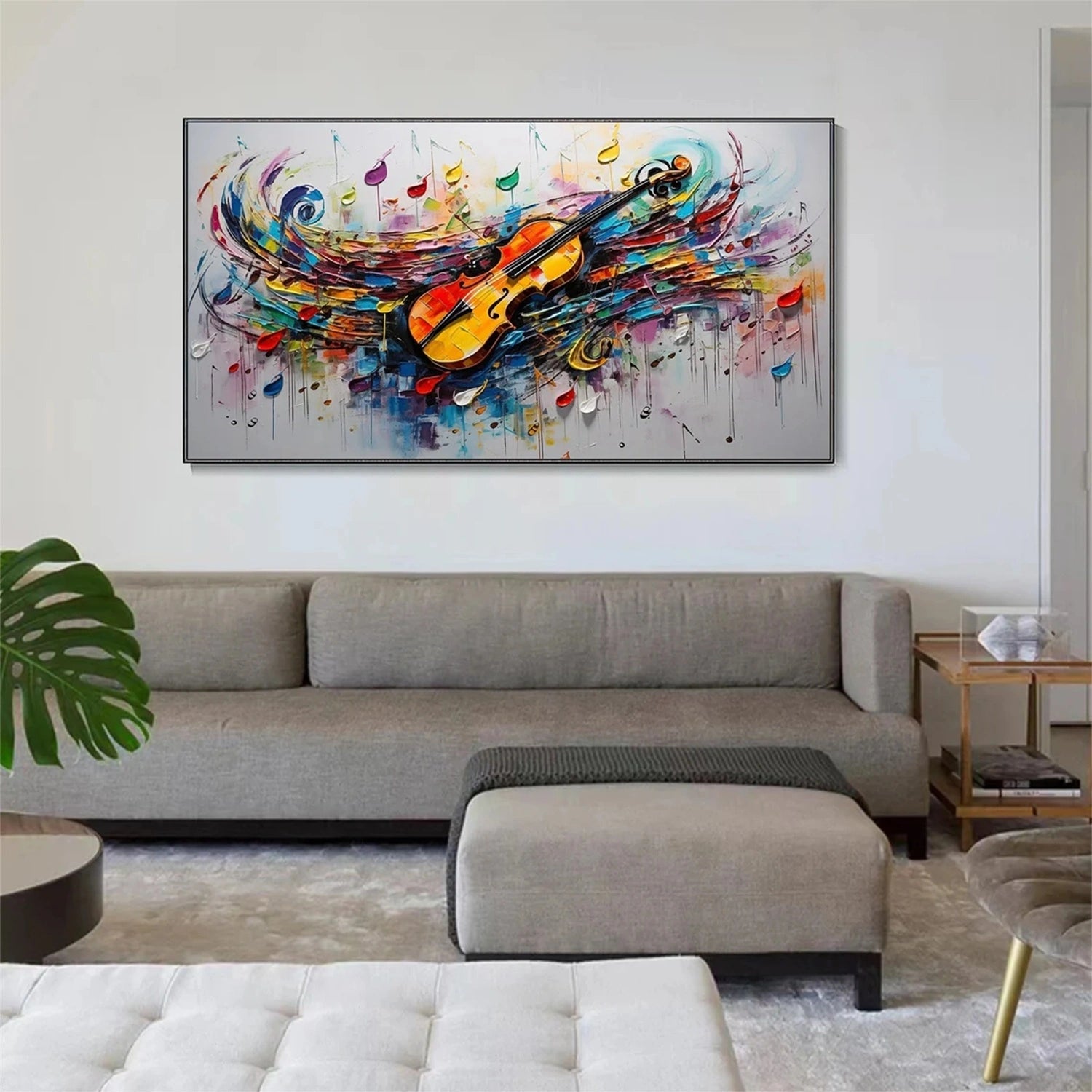 Abstract Painting #AB 309 - Modern Wall Art for Living Room, Bedroom & Office Decor - Handmade Canvas Artwork for Home & Commercial Spaces