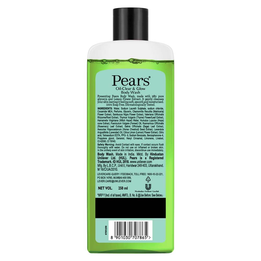 Pears Oil Clear & Glow Shower Gel 250ml + Dove Daily Shine Conditioner 180ml - Hydrating Body Wash & Smoothing Hair Care Duo for Radiant Skin & Shiny Hair