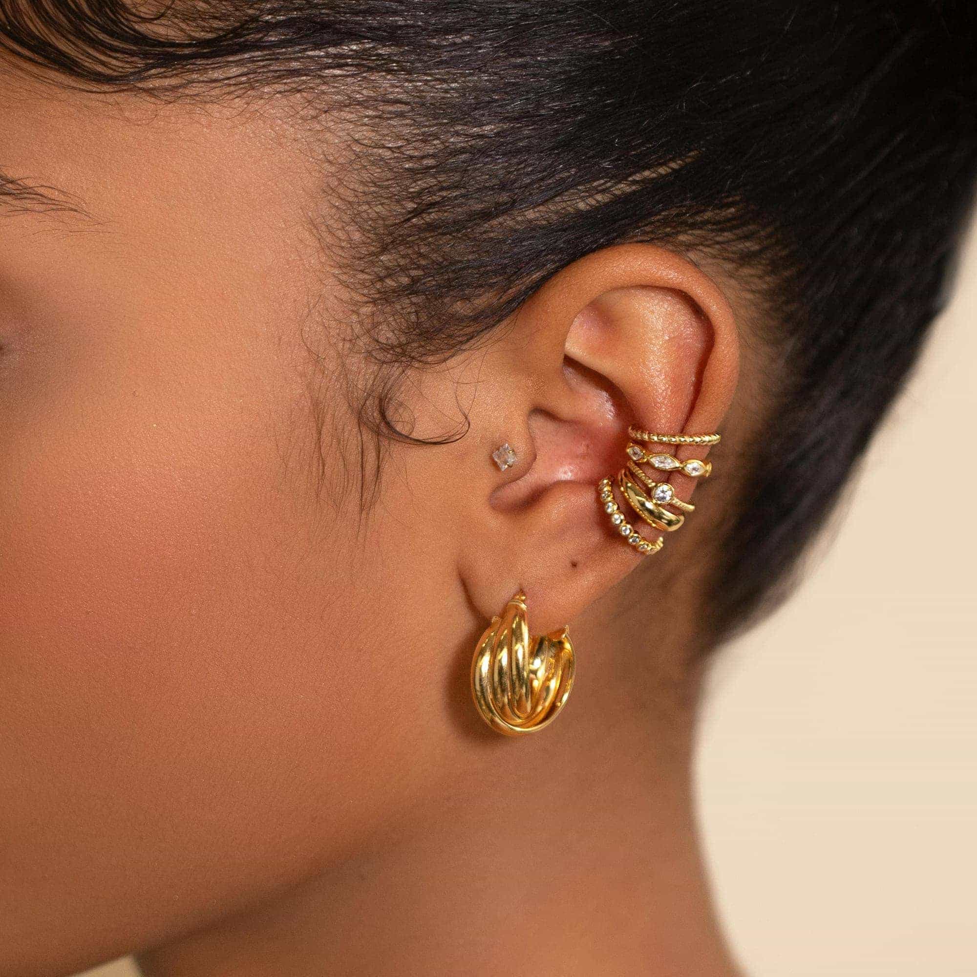 Chunky Twisted Hoop Earrings for Women - Trendy Statement Jewelry for Parties, Weddings & Everyday Wear