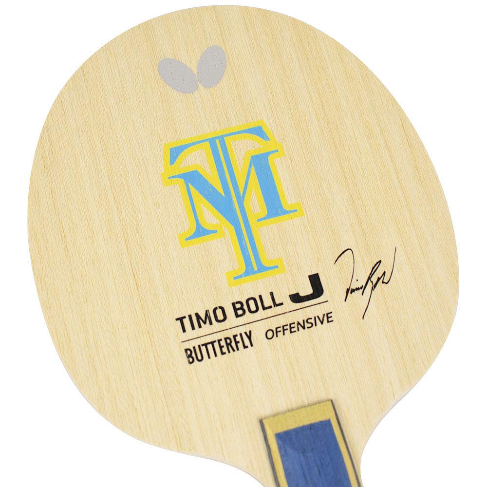 Timo Boll J FL Professional Table Tennis Racket for Kids 4-9 Years | All-Wood Junior Ping Pong Paddle with Flared Handle | Made in Japan | Perfect for Training & Youth Tournaments