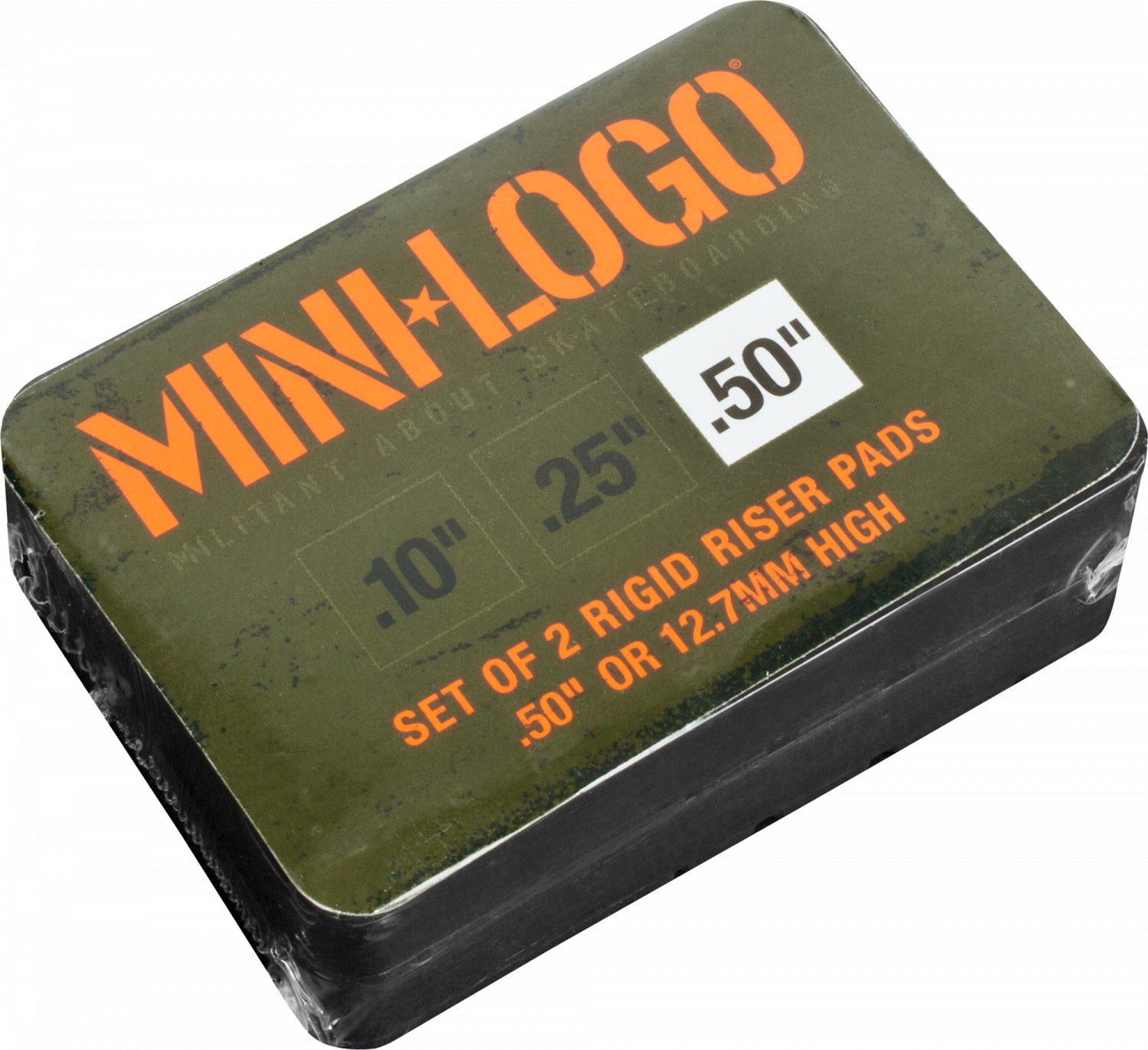 Mini Logo .50 Rigid Riser 2 Pack - Durable Skateboard Riser Pads for Smooth Rides & Shock Absorption - Perfect for Skateboarding, Longboarding & Cruising