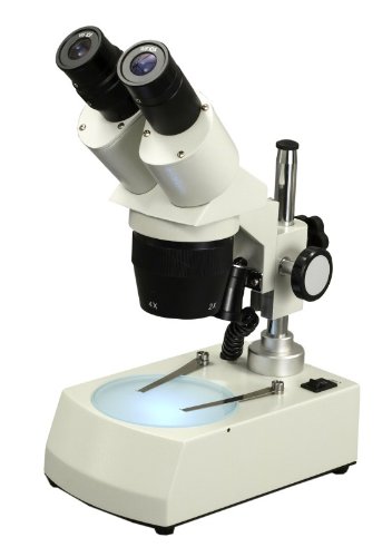 OMAX 20X-40X-80X LED Binocular Stereo Microscope for Students - Dual Illumination (Top & Bottom LED Lights) - Perfect for Biology Labs, Jewelry Inspection & Electronics Repair
