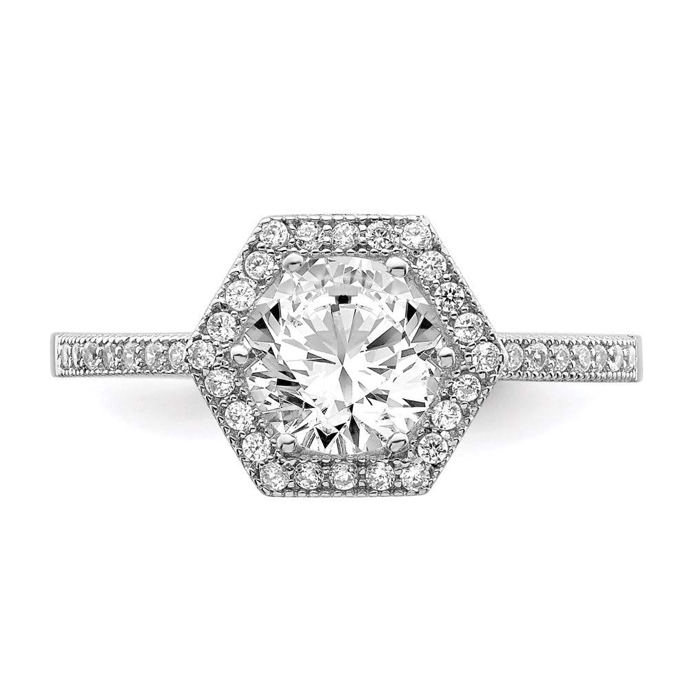 925 Sterling Silver Cubic Zirconia Brilliant Embers Ring - Elegant Women's Fine Jewelry Gift for Anniversary, Birthday & Valentine's Day | Perfect for Date Night, Party & Special Occasions