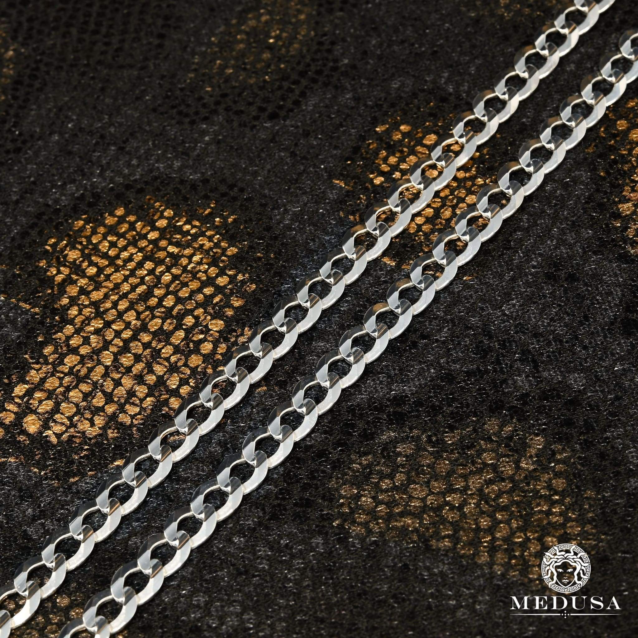 6mm Flat Curb Chain Necklace in White Gold - Perfect for Everyday Wear, Layering & Special Occasions