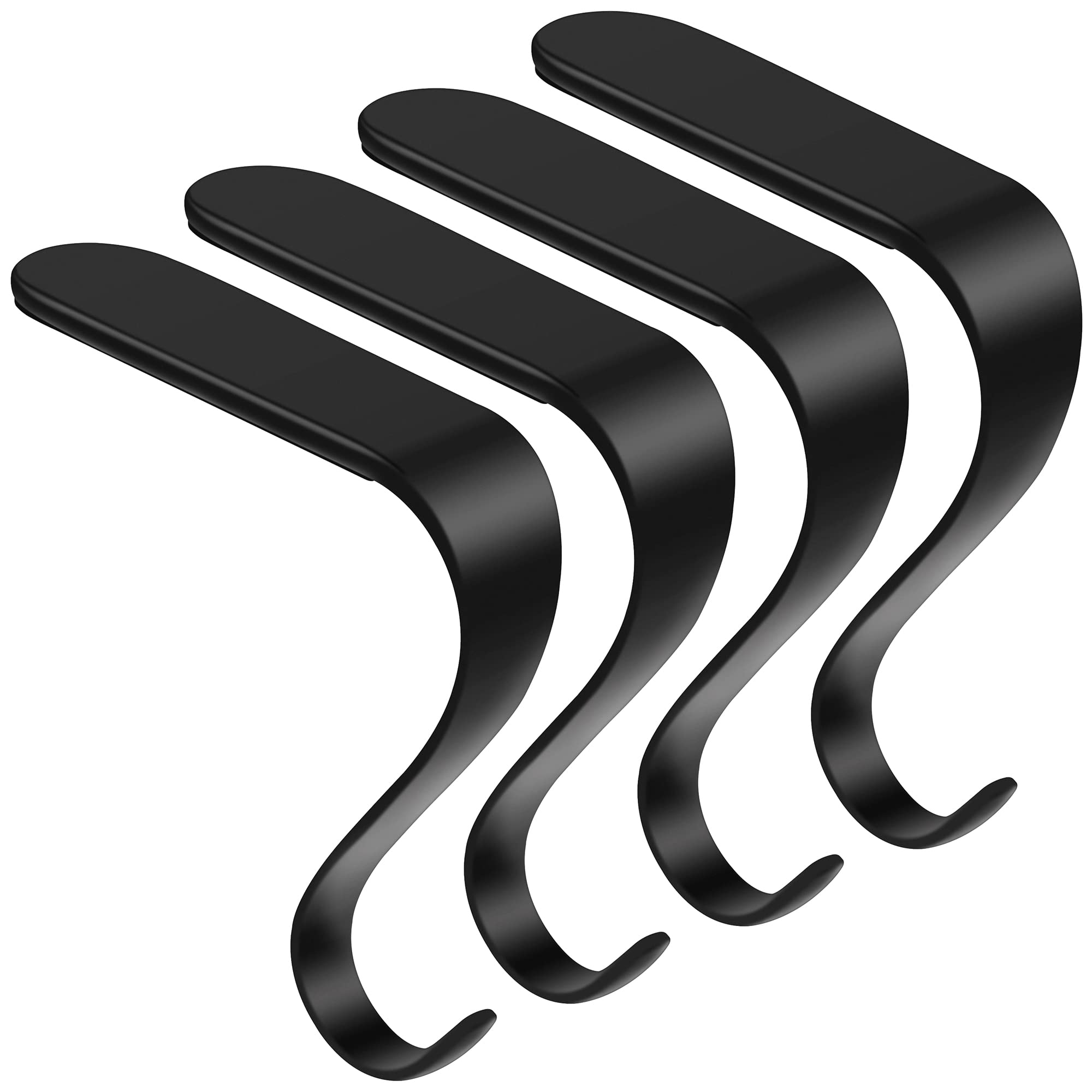 URATOT 4-Piece Black Metal Christmas Stocking Holders - Mantel Hangers & Clips for Holiday Decorations | Perfect for Christmas Party, Fireplace & Home Decor