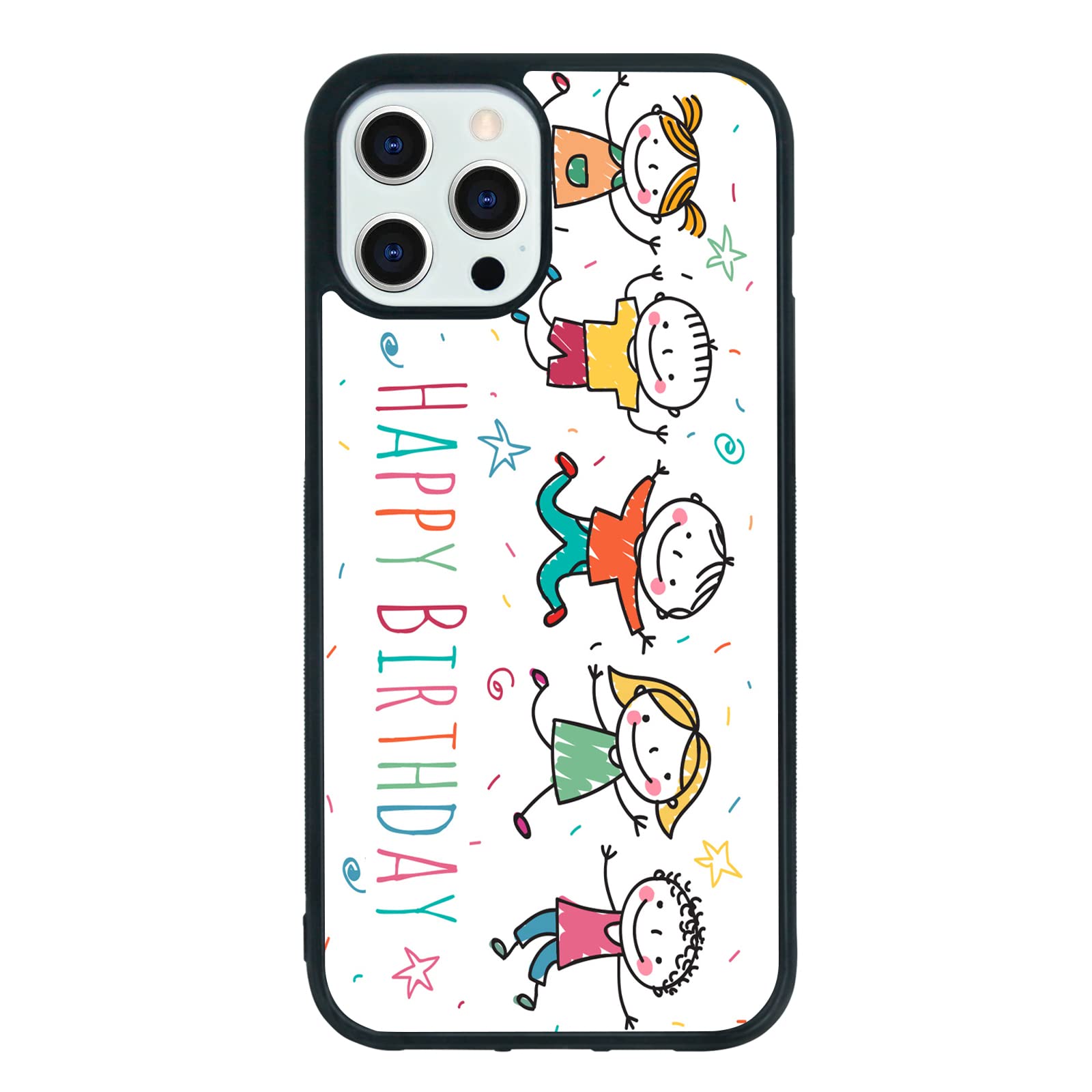 Shockproof Happy Birthday Phone Case for iPhone 13 Pro Max 6.7 Inch - Cute Protective TPU Aluminum Cover for Women & Men | Perfect Gift for Birthday Parties & Celebrations
