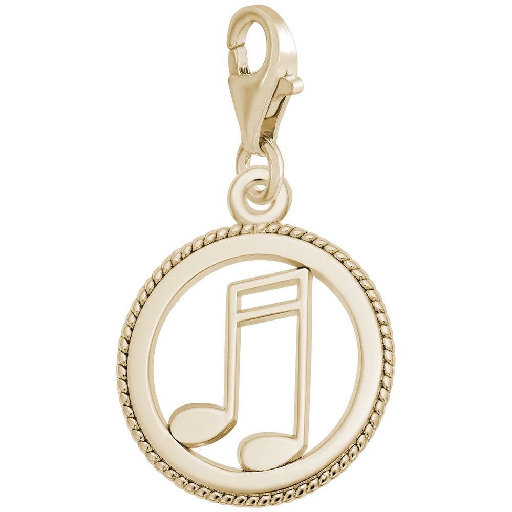 Music Note Charm with Lobster Claw Clasp - Sterling Silver Jewelry Charms for DIY Bracelets & Necklaces - Perfect for Musicians, Gifts & Handmade Jewelry Making