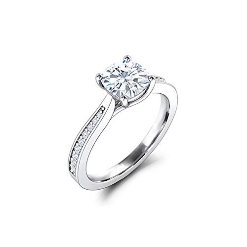 Exquisite Filigree Antique Engagement Ring - 2 CT Round Cut VVS1 Colorless Moissanite in 925 Sterling Silver - Perfect Promise Ring & Wedding Gift for Her - Ideal for Anniversaries, Proposals & Special Occasions